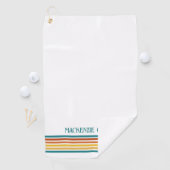 Retro-geïnitialiseerde minimalistische strepen golfhanddoek (Insitu)