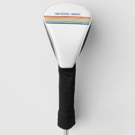 Retro-geïnitialiseerde minimalistische strepen golfheadcover