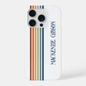 Retro-geïnitialiseerde minimalistische strepen iPhone hoesje (Achterkant)