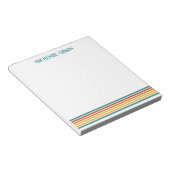 Retro-geïnitialiseerde minimalistische strepen notitieblok (Schuin)