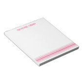 Retro-geïnitialiseerde minimalistische strepen notitieblok (Schuin)