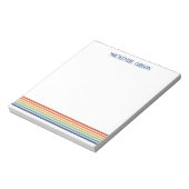 Retro-geïnitialiseerde minimalistische strepen notitieblok (Linkerzijde)
