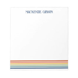 Retro-geïnitialiseerde minimalistische strepen notitieblok