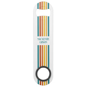 Retro-geïnitialiseerde minimalistische strepen speed flessenopener