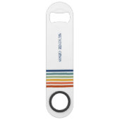 Retro-geïnitialiseerde minimalistische strepen speed flessenopener (Achterkant)