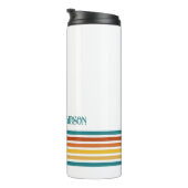 Retro-geïnitialiseerde minimalistische strepen thermosbeker (Geroteerd rechts)