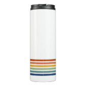 Retro-geïnitialiseerde minimalistische strepen thermosbeker (Achterkant)