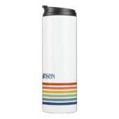 Retro-geïnitialiseerde minimalistische strepen thermosbeker (Geroteerd rechts)