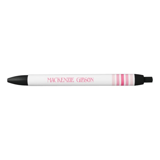 Retro-geïnitialiseerde minimalistische strepen zwarte inkt pen (Voorkant)