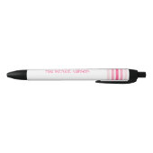 Retro-geïnitialiseerde minimalistische strepen zwarte inkt pen (Bodem)