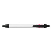 Retro-geïnitialiseerde minimalistische strepen zwarte inkt pen (Achterkant)