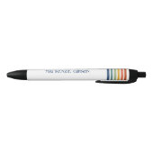 Retro-geïnitialiseerde minimalistische strepen zwarte inkt pen (Bodem)