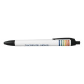 Retro-geïnitialiseerde minimalistische strepen zwarte inkt pen (Bovenkant)