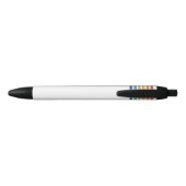 Retro-geïnitialiseerde minimalistische strepen zwarte inkt pen (Achterkant)