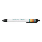 Retro-geïnitialiseerde minimalistische strepen zwarte inkt pen (Bodem)