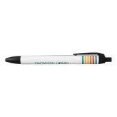 Retro-geïnitialiseerde minimalistische strepen zwarte inkt pen (Bovenkant)
