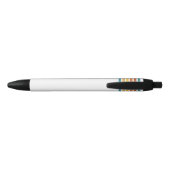 Retro-geïnitialiseerde minimalistische strepen zwarte inkt pen (Achterkant)