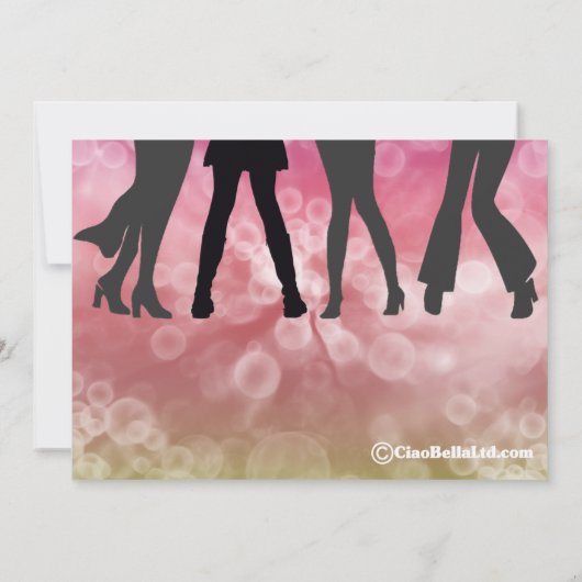 Retro Geïnspireerd Disco Bachelorette Party Uitnod Kaart (Achterkant)