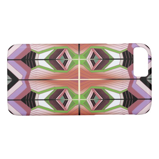 Retro geïnspireerd geometrisch patroon Case-Mate iPhone case (Achterkant (Horizontaal))