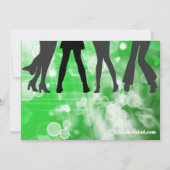 Retro geïnspireerd groene vrijgezellenfeest uitnod kaart (Achterkant)