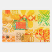 Retro Geïnspireerd Hawaïaans afdrukpatroon Inpakpapier Vel (Voorkant 3)