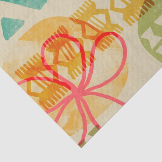 Retro Geïnspireerd Hawaïaans afdrukpatroon Tissuepapier (Detail)