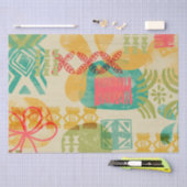 Retro Geïnspireerd Hawaïaans afdrukpatroon Tissuepapier (Craft)