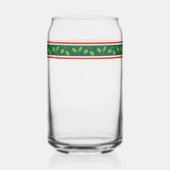 Retro geïnspireerd Holly Border feestelijke kerst Blikvorm Glas (Achterkant)