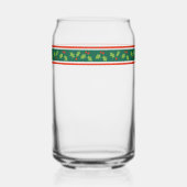Retro geïnspireerd Holly Border feestelijke kerst Blikvorm Glas (Rechts)
