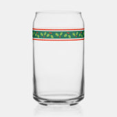 Retro geïnspireerd Holly Border feestelijke kerst Blikvorm Glas (Links)