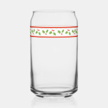 Retro geïnspireerd Holly Border feestelijke kerst