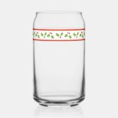 Retro geïnspireerd Holly Border feestelijke kerst Blikvorm Glas (Links)