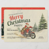 Retro geïnspireerd Merry Christmas Party Kaarten (Voorkant / Achterkant)