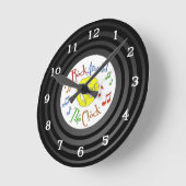 Retro geïnspireerd op Faux Vinyl Rock rond de klok (Hoek)