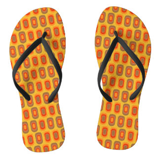 Retro geïnspireerd patroon teenslippers