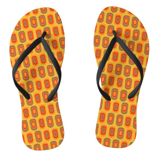 Retro geïnspireerd patroon teenslippers (Voetbed)