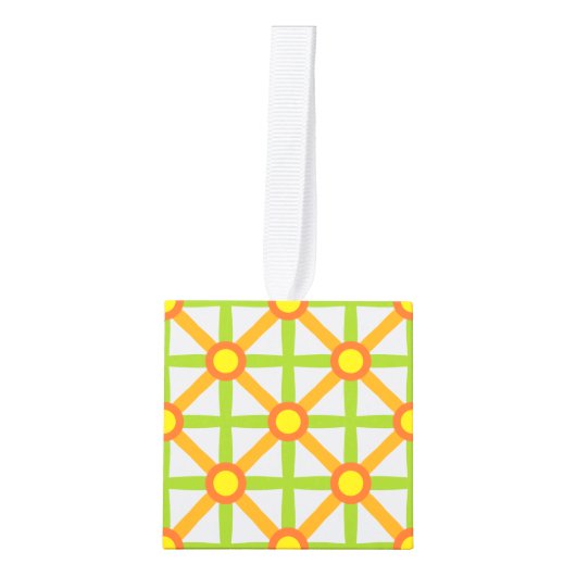 Retro geïnspireerd Sinaasappel groen & geel Decoratie (Voorkant)