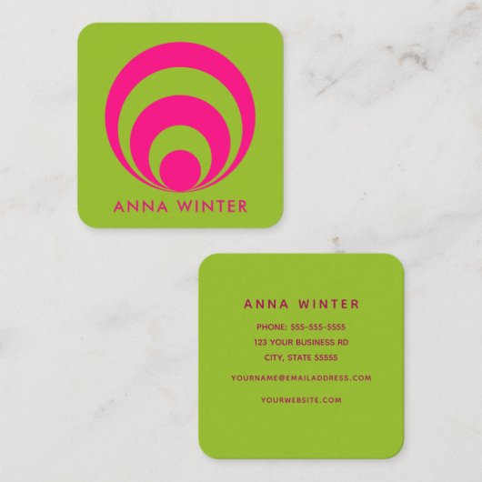 Retro-geïnspireerd Visitekaartje (Voorkant / Achterkant)