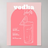 Retro geïnspireerd wodka soda Poster (Voorkant)