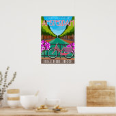 Retro geïnspireerde Amsterdam reisposter Poster (Keuken)