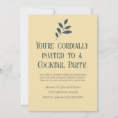 Retro-geïnspireerde cocktailparty-uitnodiging kaart (Achterkant)