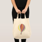 Retro geïnspireerde hot-air ballontas tote bag (Voorkant (product))