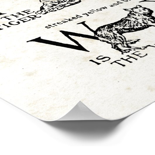 Retro Geïnspireerde kalkhoudende kalkoenen Poster (Hoek)