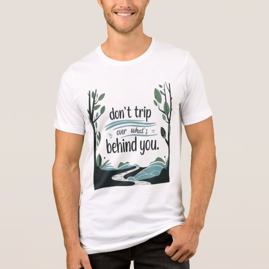 Retro-geïnspireerde 'niet struikelen over wat er a Tri-Blend shirt (Voorkant)