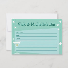 Retro geïnspireerde receptkaart