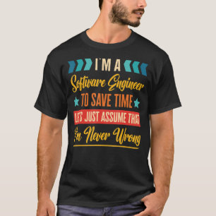 Retro Geïnspireerde software engineer om tijd te b T-shirt