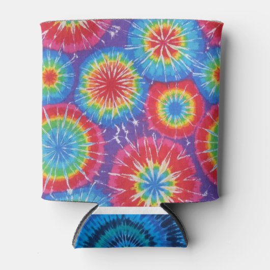 Retro-geïnspireerde Tie Dye Koelbox Blikjeskoeler (Voorkant)