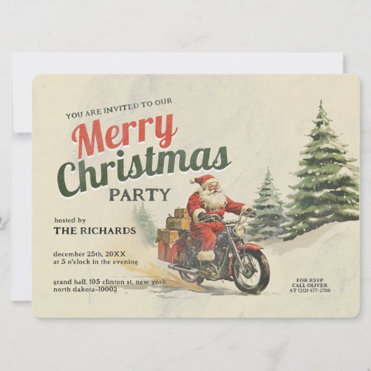 Retro geïnspireerde vrolijke kerstfeest kaarten (Voorkant)