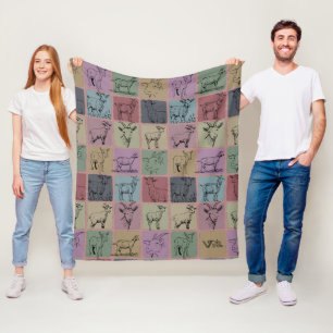 Retro Geit Liefhebber Deken Cozy Boerderij Dier vo