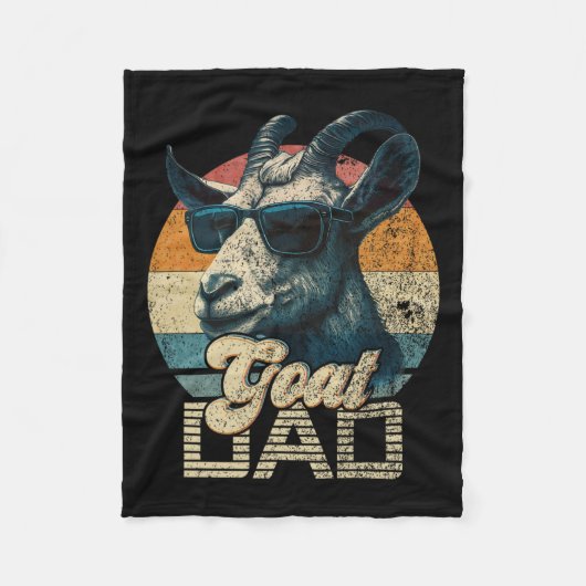 Retro Geit Papa Beste Geit Papa Grappige Vaders Da Fleece Deken (Voorkant)